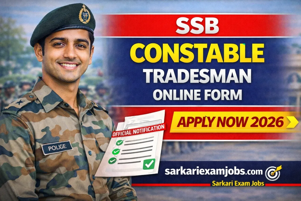 SSB Constable Tradesman Recruitment 2026