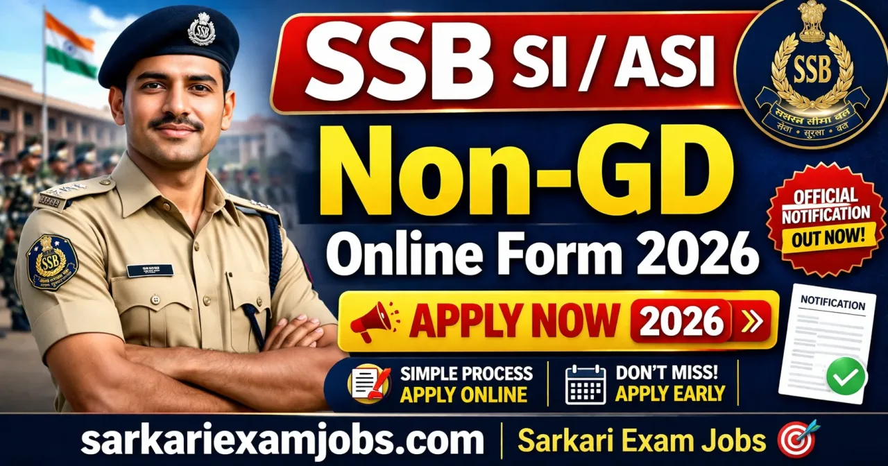 SSB SI / ASI Non-GD Recruitment 2026