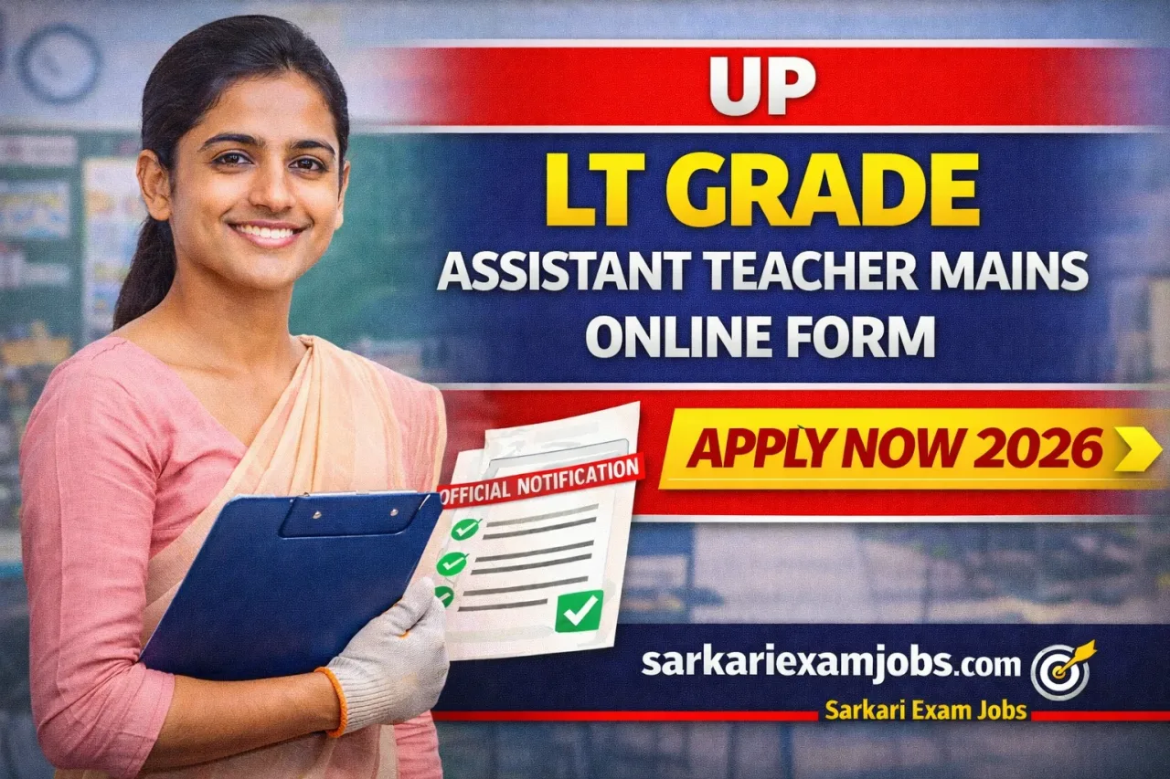UP LT Grade Assistant Teacher Mains Online Form 2026