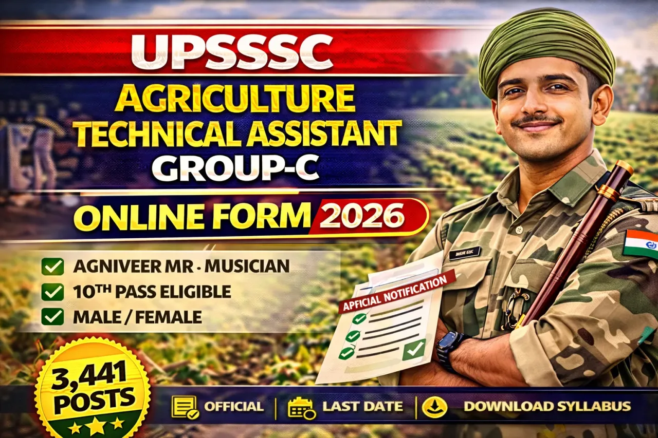 UPSSSC Agriculture Technical Assistant Group-C Recruitment 2026