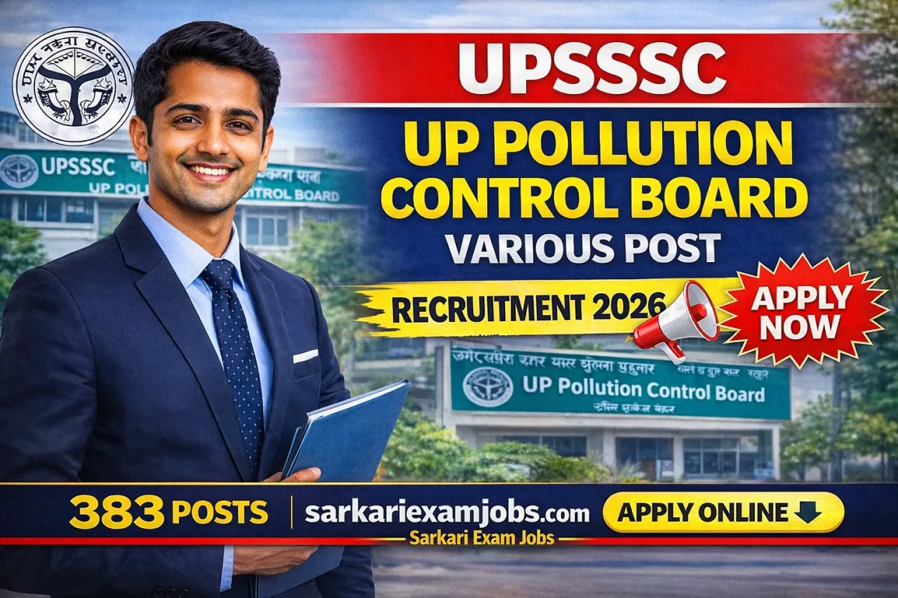 UPSSSC UP Pollution Control Board Various Post Recruitment 2026